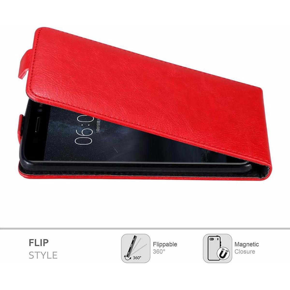 Thumbnail - Cadorabo Flip wie Invisible Cover (Nokia 6), Smartphone Hülle, Rot