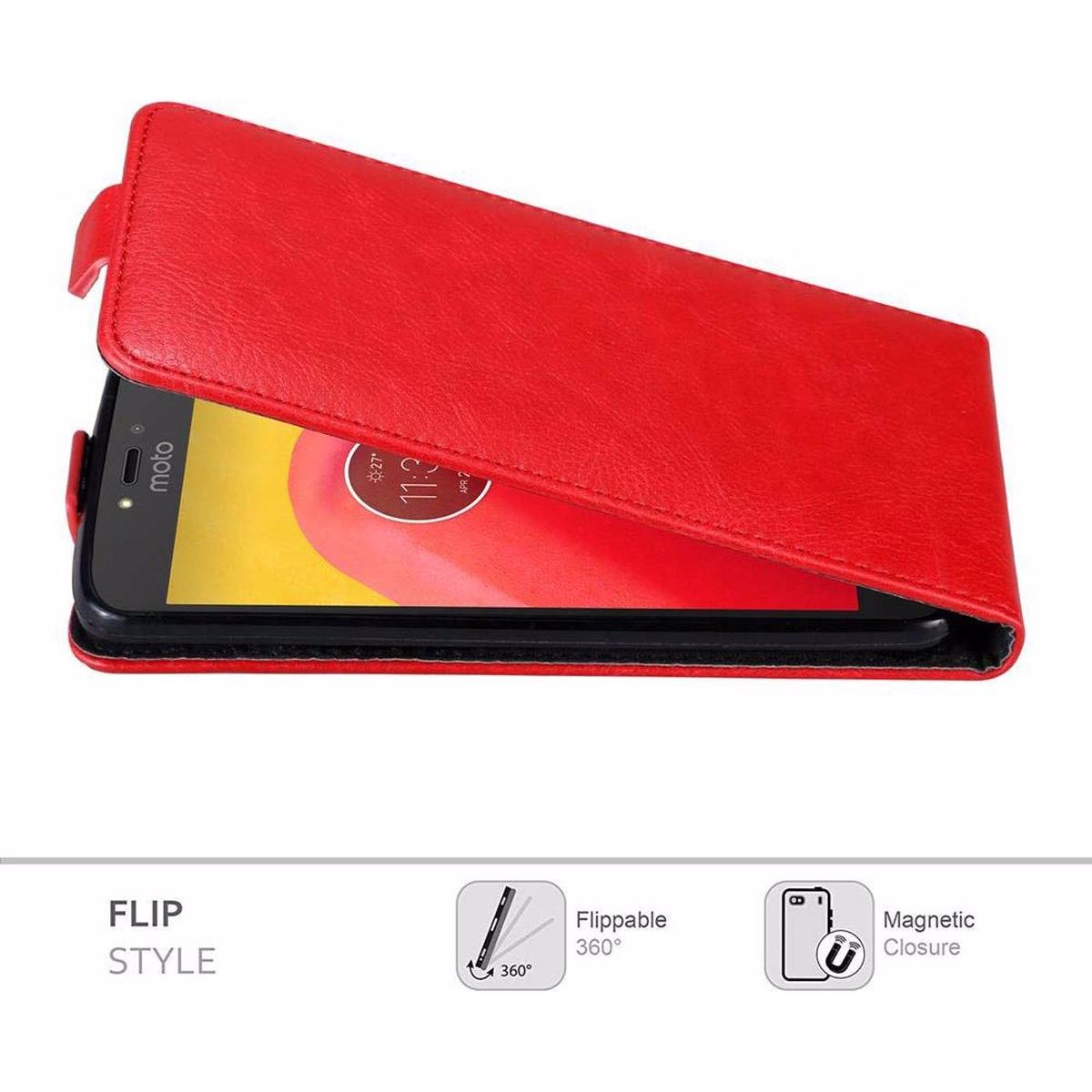 Thumbnail - Cadorabo Flip wie Invisible Cover (Motorola Moto C), Smartphone Hülle, Rot