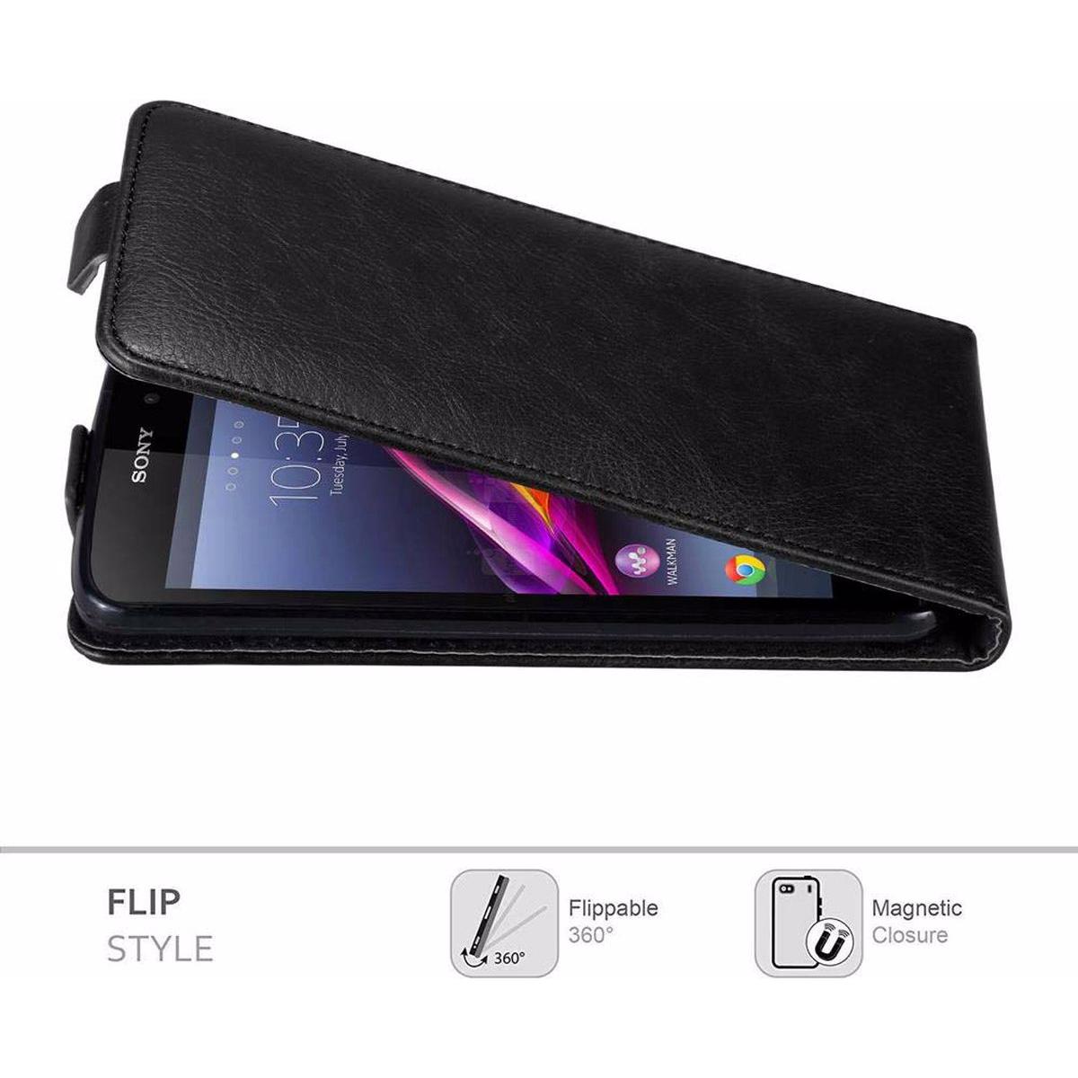 Thumbnail - Cadorabo Flip wie Invisible Cover (Sony Xperia Z1), Smartphone Hülle, Schwarz