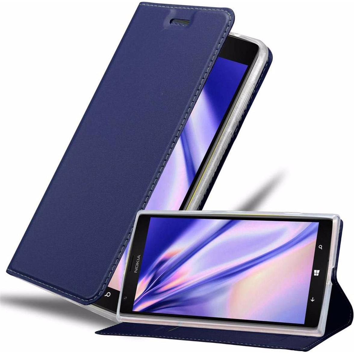 Cadorabo Book Classy Style Cover (Nokia Lumia 1520), Smartphone Hülle, Blau