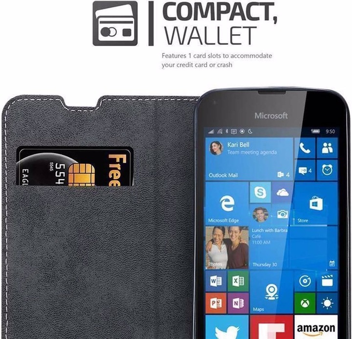 Actual product image Cadorabo Book X Wallet Cover (Microsoft Lumia 550)