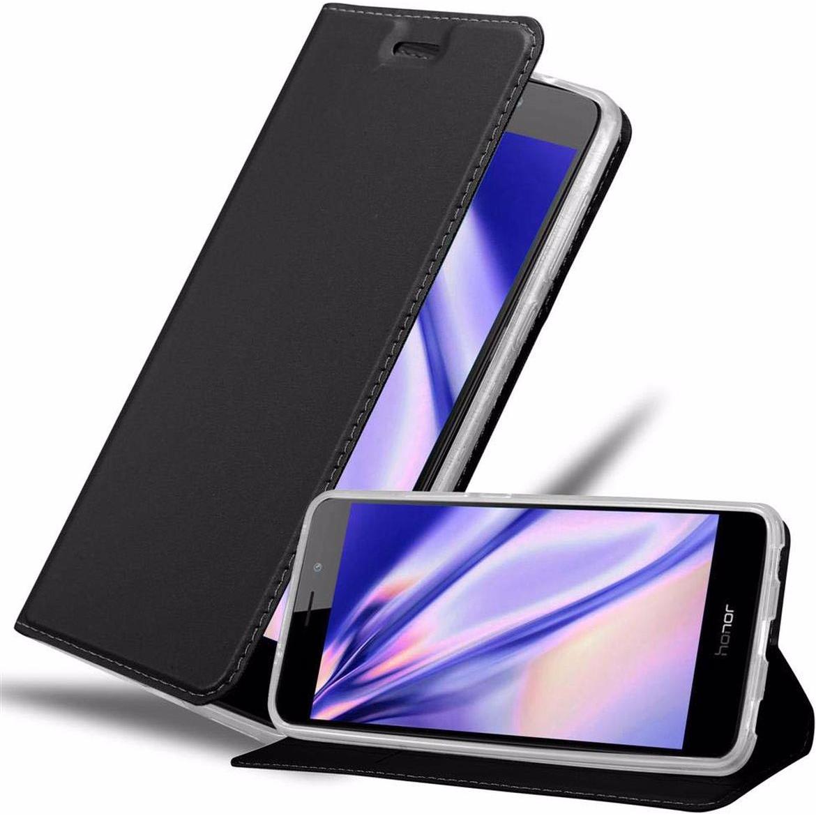 Cadorabo Book Classy Style Cover (Honor 5C), Smartphone Hülle, Schwarz