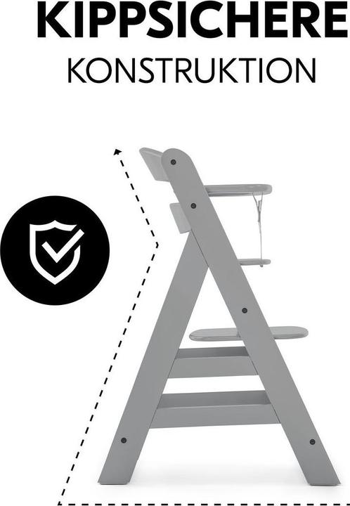 Produktbild Hauck Hochstühle Hochstuhl Alpha Plus Grey - im Sparset inkl. (Treppenhochstuhl)