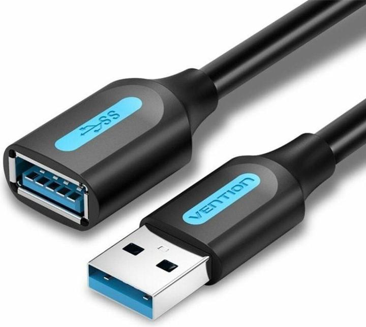 Image du produit Vention Câble d'extension USB 3.0 mâle vers femelle CBHBI 3m Black PVC (3 m, USB 3.0)