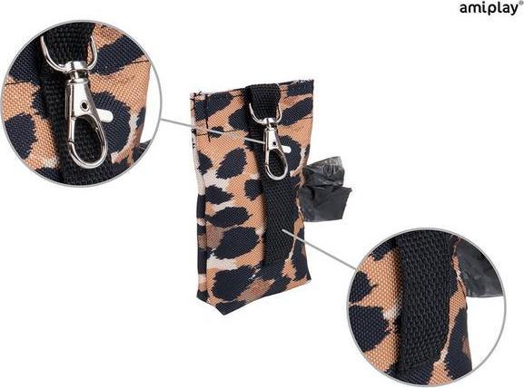 amiplay Kotbeutelspender Safari, 6 x 2 x 11 cm, Leopard (Hund)