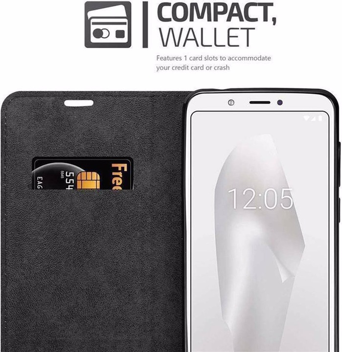 Actual product image Cadorabo Book Invisible Magnet Cover (BQ Aquaris C)