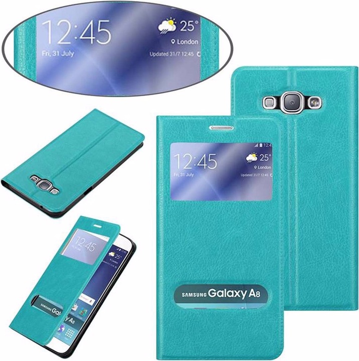 Actual product image Cadorabo Book with View double window cover (Samsung Galaxy A8 (2018))