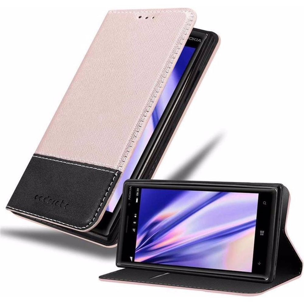 Cadorabo Book X-Wallet Cover (Nokia Lumia 930), Smartphone Hülle, Rosa