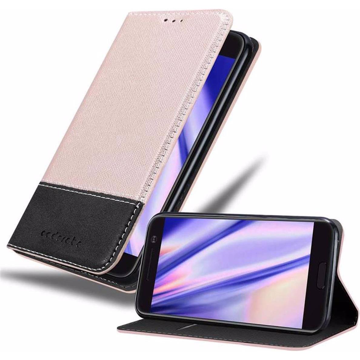Cadorabo Book X-Wallet Cover (HTC One M10), Smartphone Hülle, Rosa