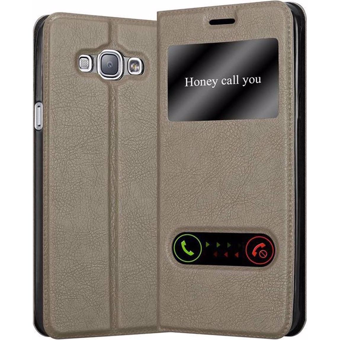 Thumbnail - Cadorabo Book mit View Doppelfenster Cover (Samsung Galaxy A8 (2018)), Smartphone Hülle, Braun