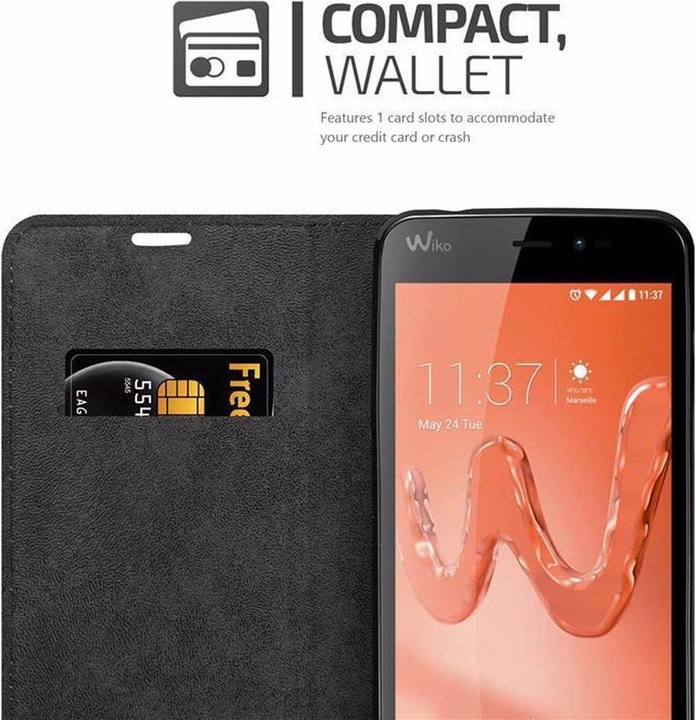 Actual product image Cadorabo Book Invisible Magnet Cover (Wiko Freddy)