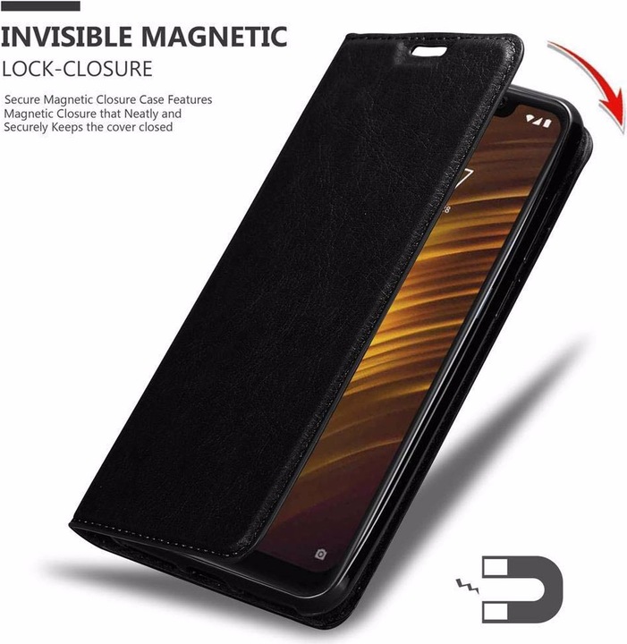 Actual product image Cadorabo Book Invisible Magnet Cover (Xiaomi Pocophone F1)