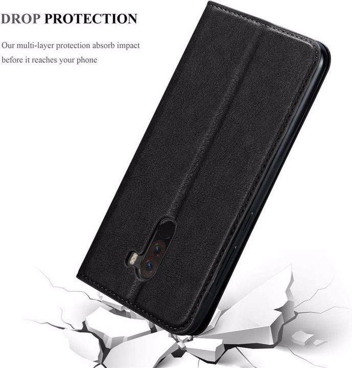 Actual product image Cadorabo Book Invisible Magnet Cover (Xiaomi Pocophone F1)