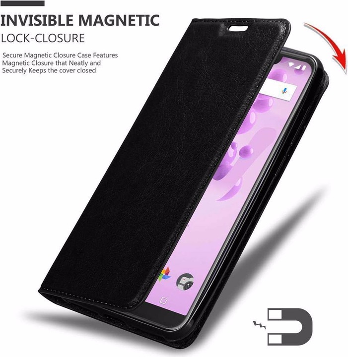 Actual product image Cadorabo Book Invisible Magnet Cover (Wiko View 2 Go)