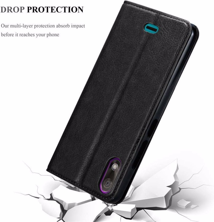 Actual product image Cadorabo Book Invisible Magnet Cover (Wiko View 2 Go)