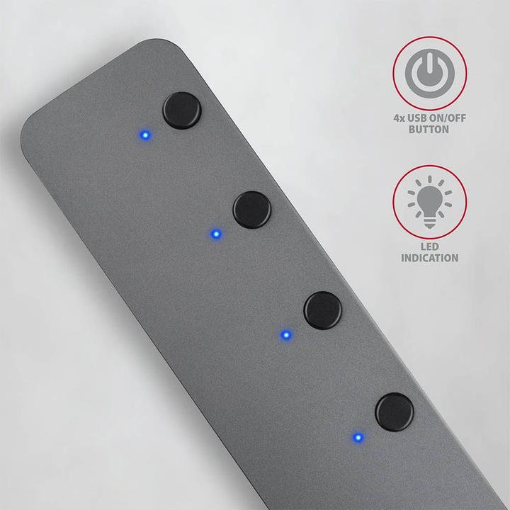 Immagine prodotto Axagon HUE-MSA Superspeed USB-A Switch Hub, 4x USB 3.0, attivo (USB-C, 4 porte)