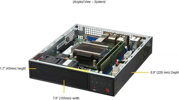 Immagine prodotto Supermicro Barebone IoT SuperServer SYS-E200-12A-4C