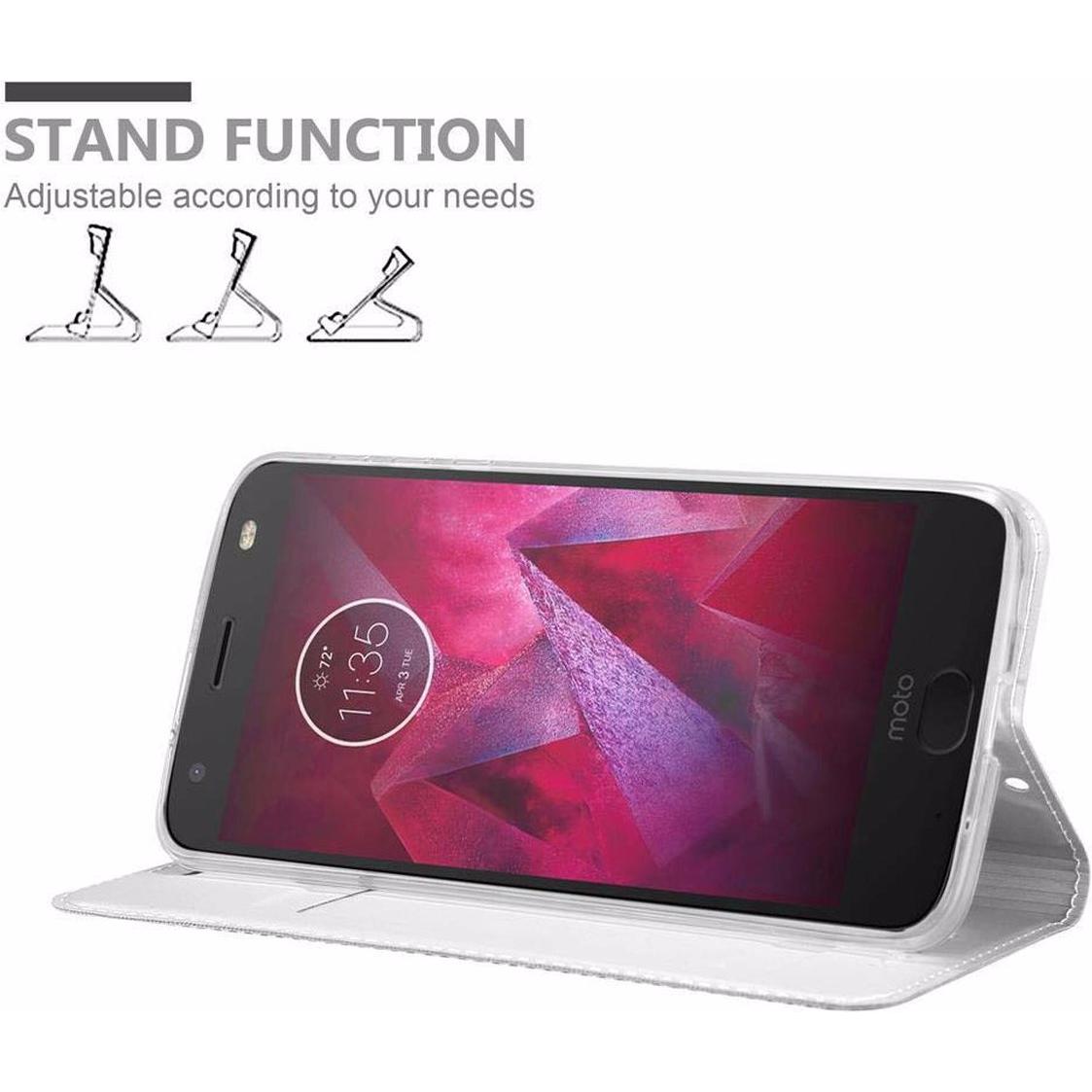 Thumbnail - Cadorabo Book Classy Style Cover (Motorola Moto Z), Smartphone Hülle, Silber