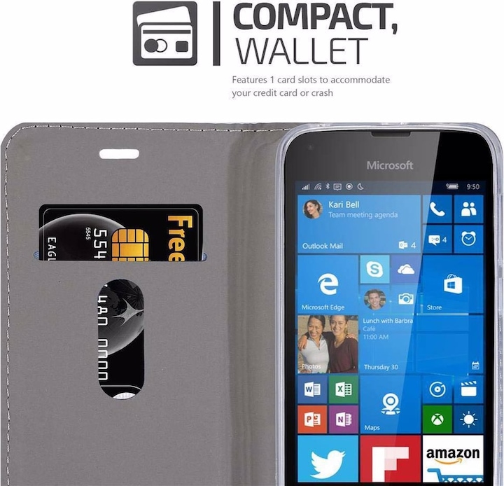Actual product image Cadorabo Book Jeans Optics Cover (Microsoft Lumia 550)