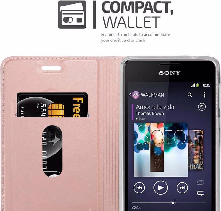 Actual product image Cadorabo Book Classy Style Cover (Sony Xperia E1)