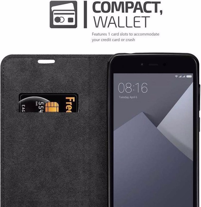 Actual product image Cadorabo Book Invisible Magnet Cover (Xiaomi Redmi Note 5A)