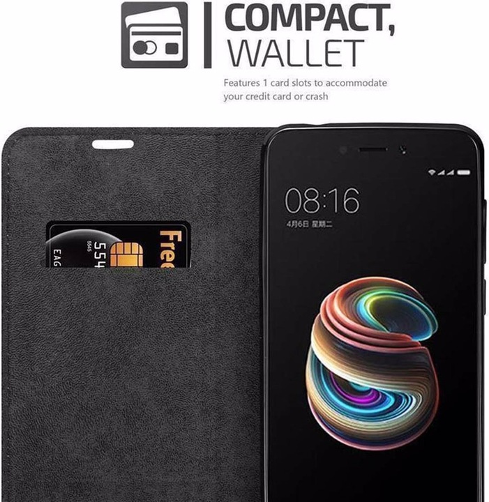 Actual product image Cadorabo Book Invisible Magnet Cover (Xiaomi Redmi 5A)
