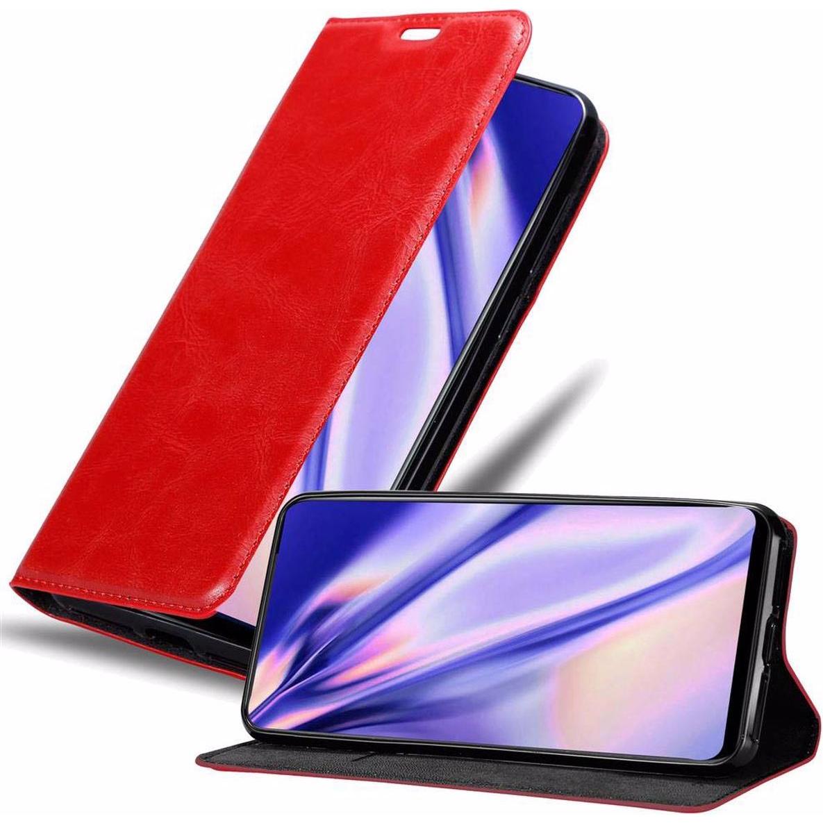 Cadorabo Book Invisible Magnet Cover (Vivo Nex), Smartphone Hülle, Rot