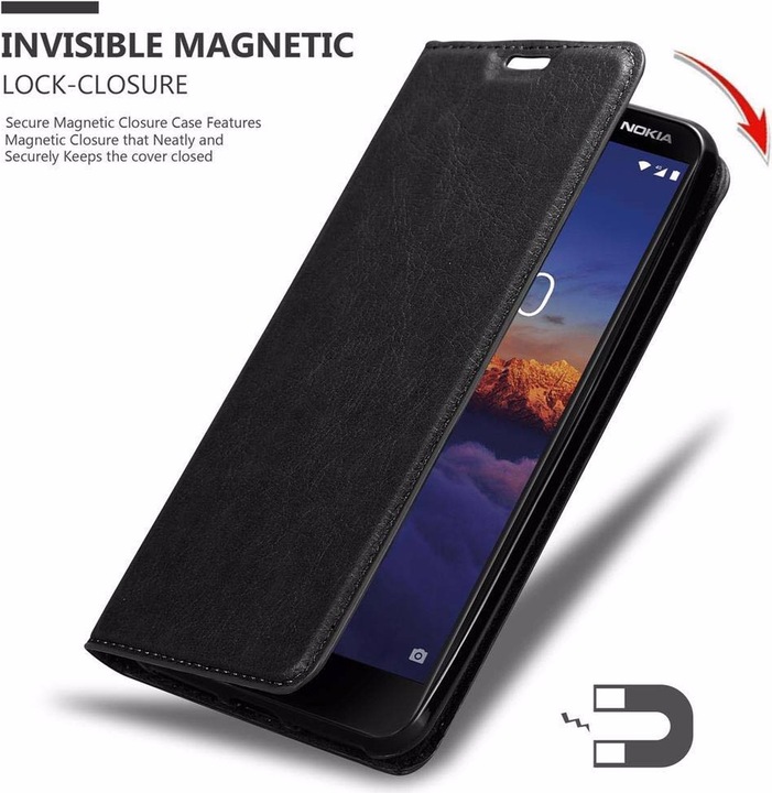 Actual product image Cadorabo Book Invisible Magnet Cover (Nokia 3.1)