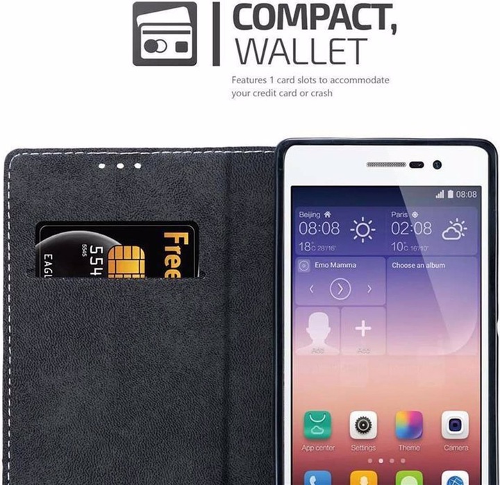Actual product image Cadorabo Book X Wallet Cover (Huawei Ascend P7)