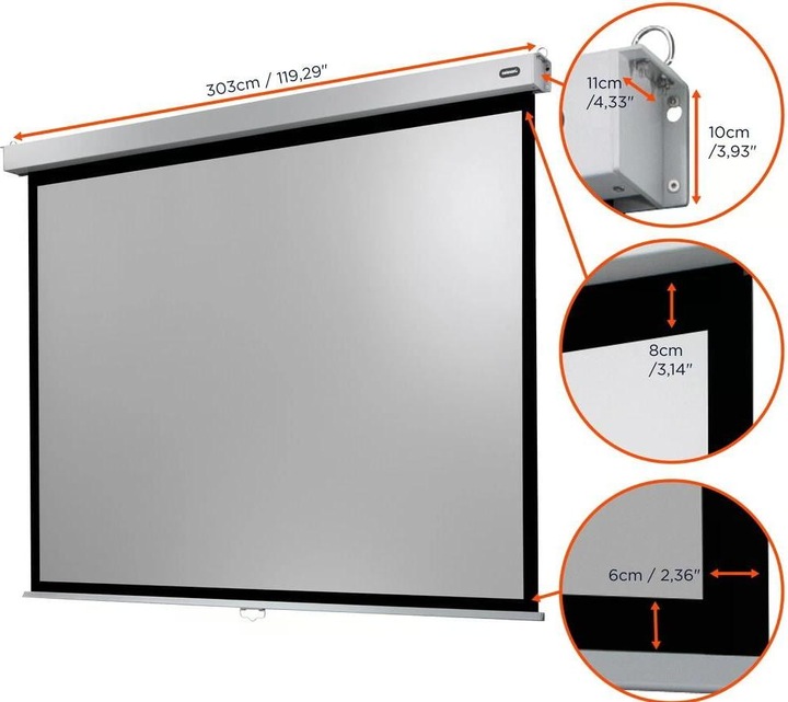 Image du produit Celexon Écran enroulable Professional Plus 280x210 cm 4:3 (137.80", 4:3)
