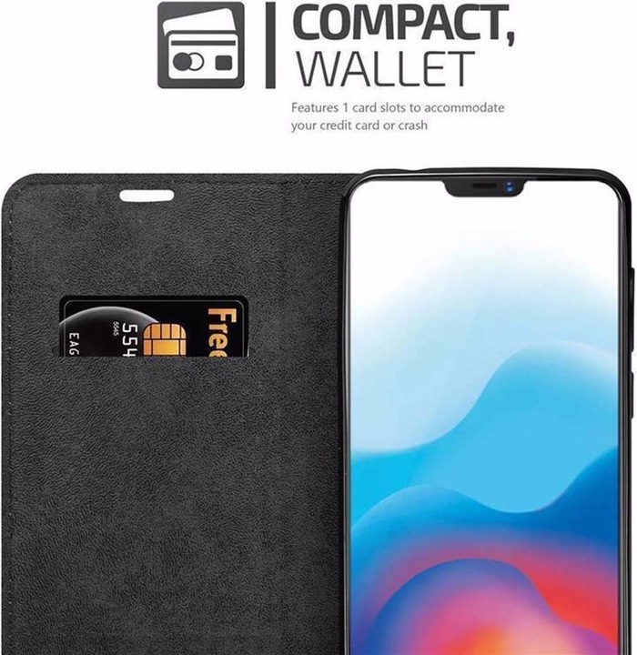Actual product image Cadorabo Book Invisible Magnet Cover (Vivo X21)