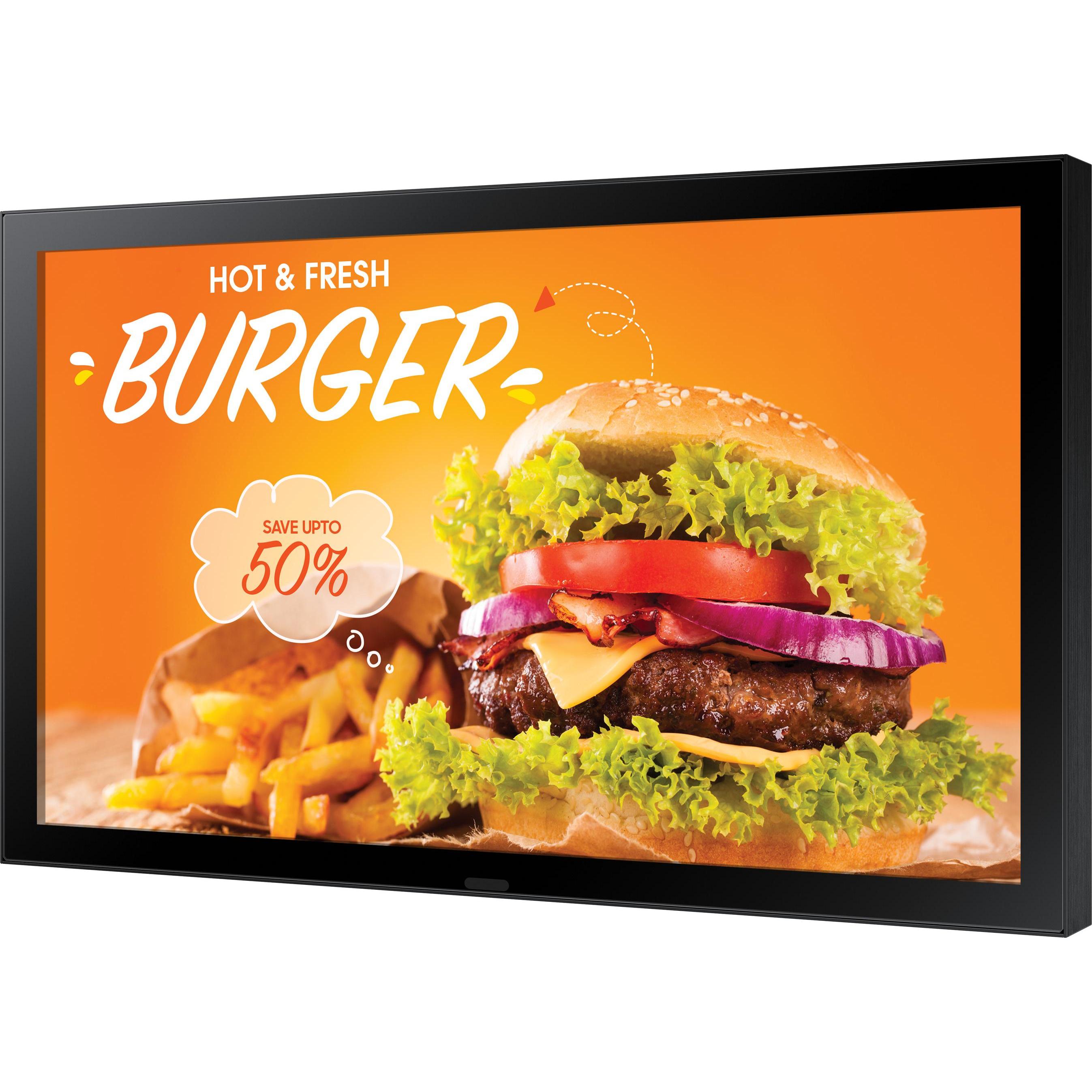 Samsung SMART LCD Signage/OH24B (1920 x 1080 Pixel, 24"), Digital Signage, Schwarz