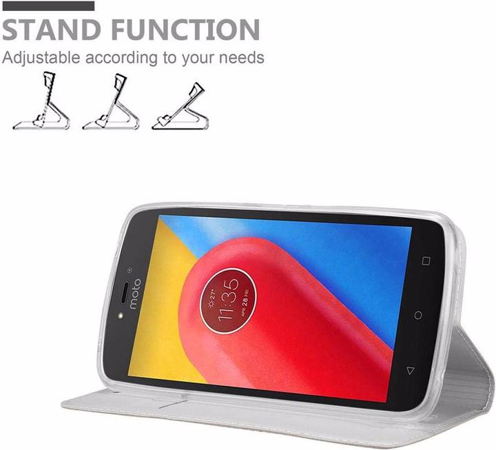 Actual product image Cadorabo Book Classy Style Cover (Motorola Moto C Plus)