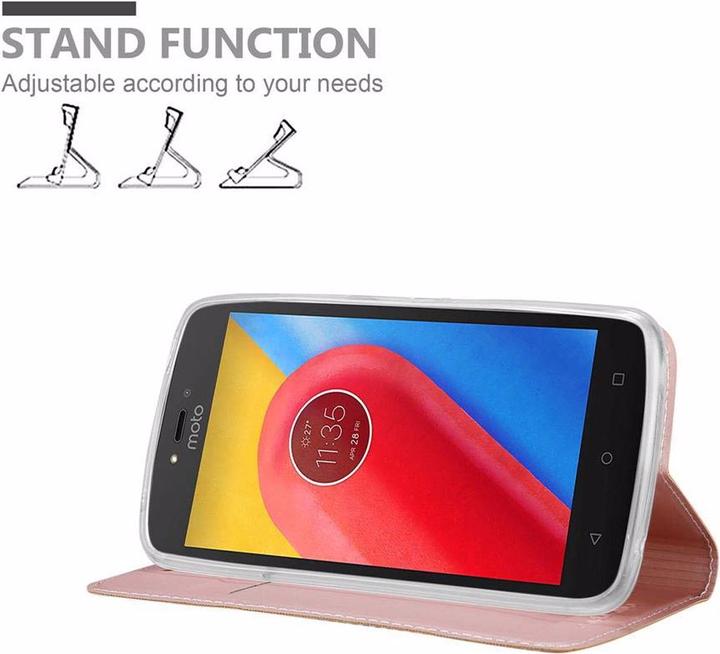 Actual product image Cadorabo Book Classy Style Cover (Motorola Moto C Plus)