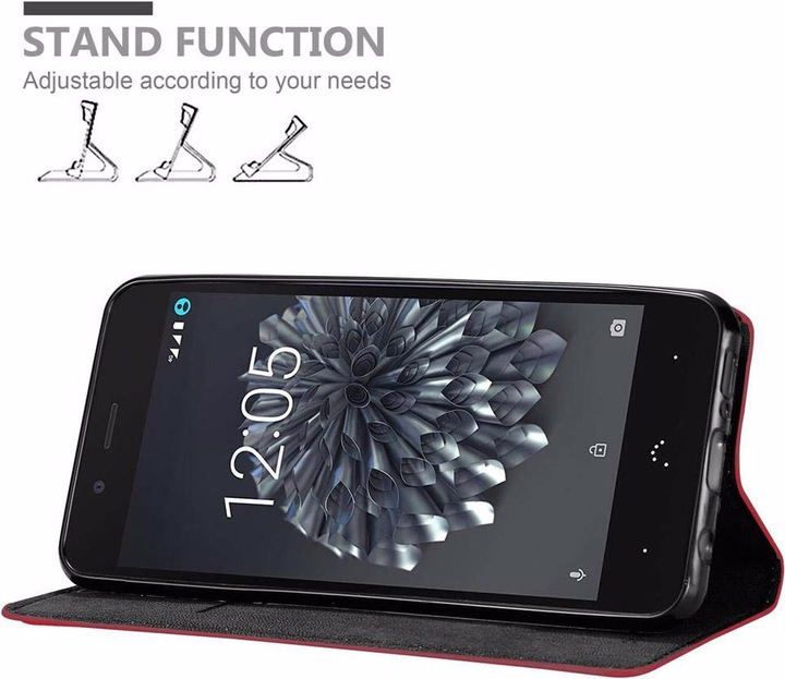 Actual product image Cadorabo Book Invisible Magnet Cover (BQ Aquaris X5)