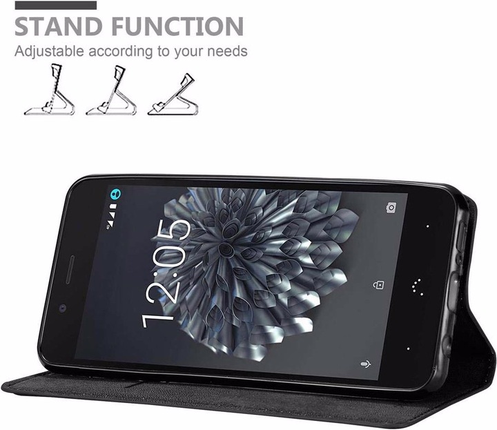 Actual product image Cadorabo Book Invisible Magnet Cover (BQ Aquaris X5)