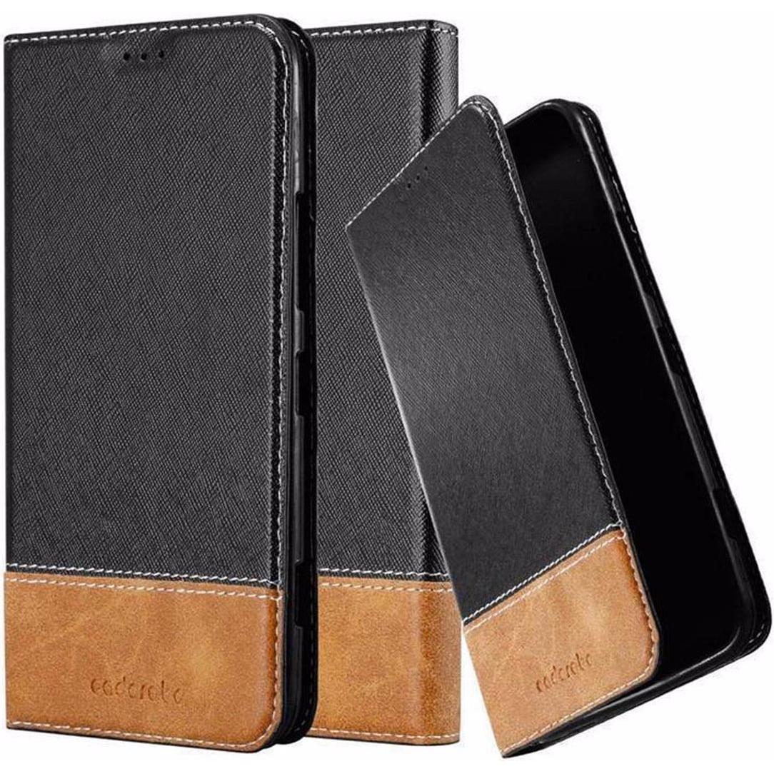Cadorabo Book X-Wallet Cover (Nokia Lumia 1320), Smartphone Hülle, Schwarz