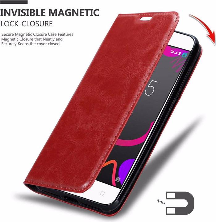Actual product image Cadorabo Book Invisible Magnet Cover (BQ Aquaris M5)