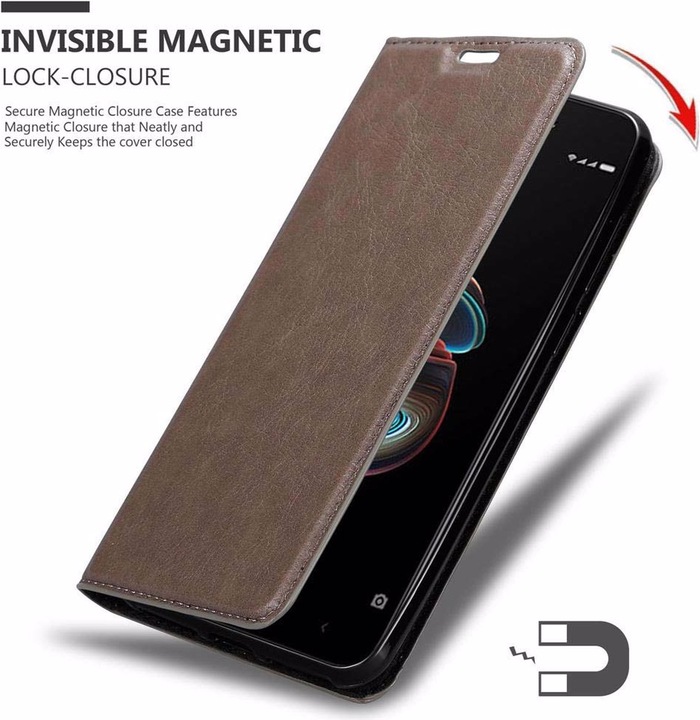 Actual product image Cadorabo Book Invisible Magnet Cover (Xiaomi Redmi 5A)
