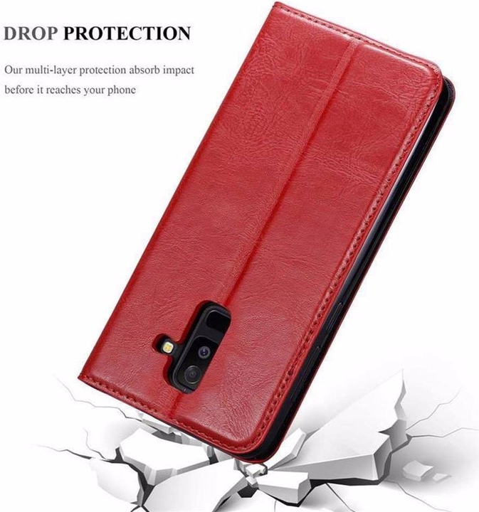 Actual product image Cadorabo Book Invisible Magnet Cover (Samsung Galaxy A6+)