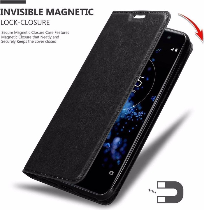 Actual product image Cadorabo Book Invisible Magnet Cover (Sony Xperia XZ2 Premium)