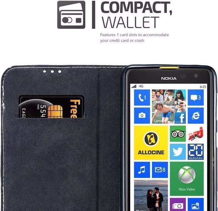 Actual product image Cadorabo Book X Wallet Cover (Nokia Lumia 625)