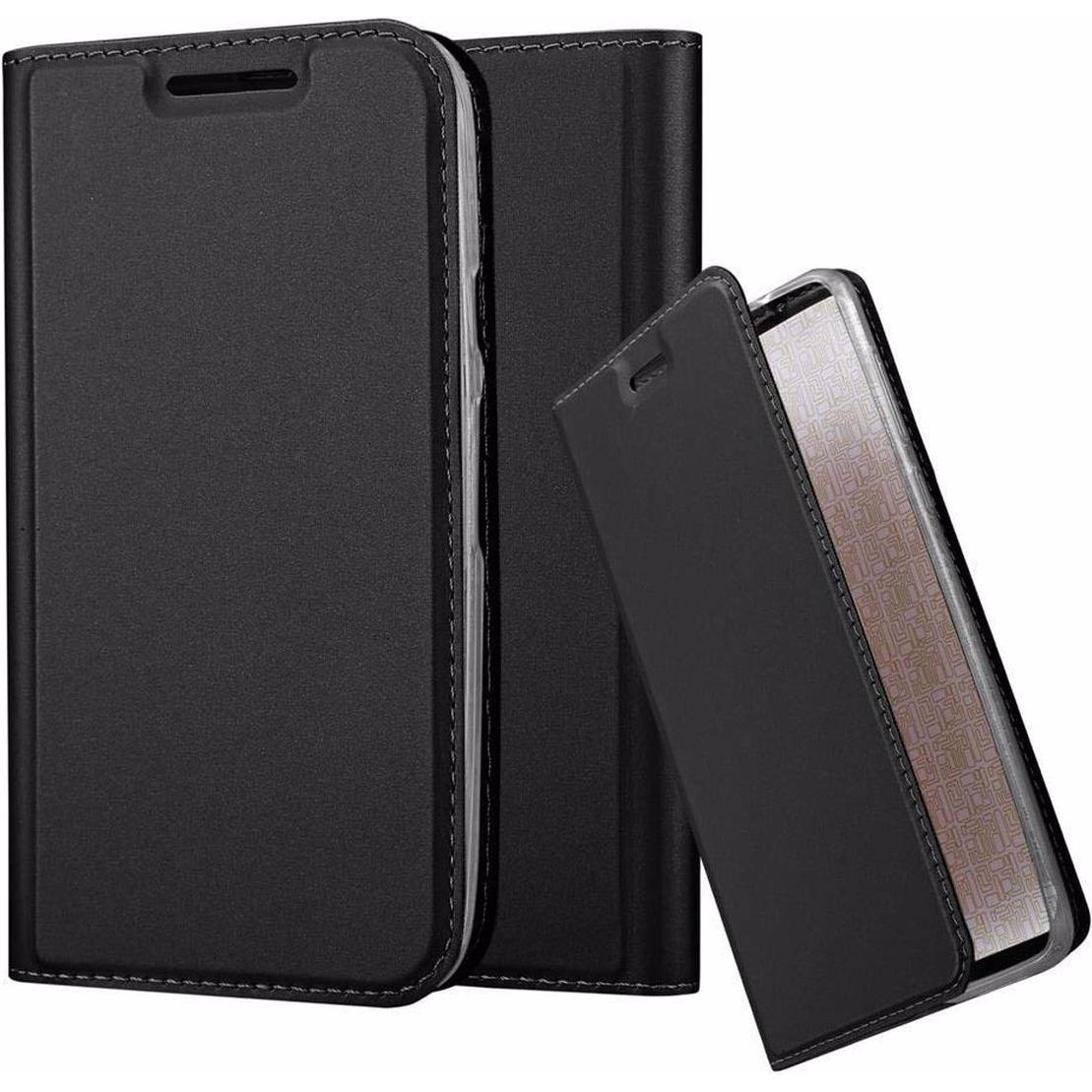 Cadorabo Book Classy Style Cover (Motorola Moto G3), Smartphone Hülle, Schwarz