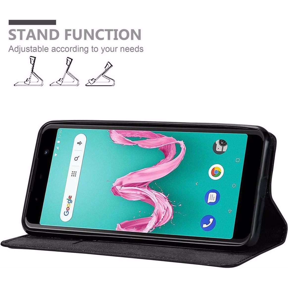 Thumbnail - Cadorabo Book Invisible Magnet Cover (Wiko Lenny 5), Smartphone Hülle, Schwarz