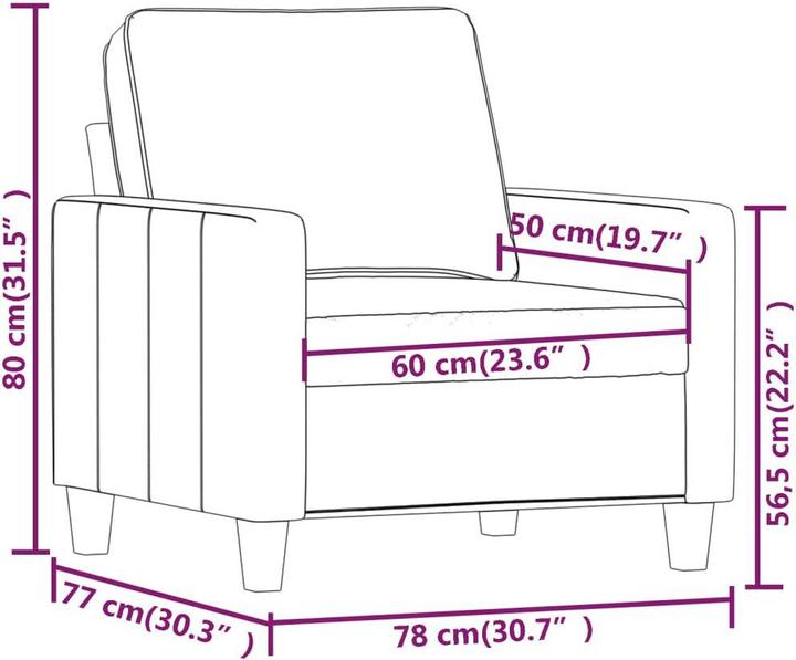 Actual product image vidaXL Sessel