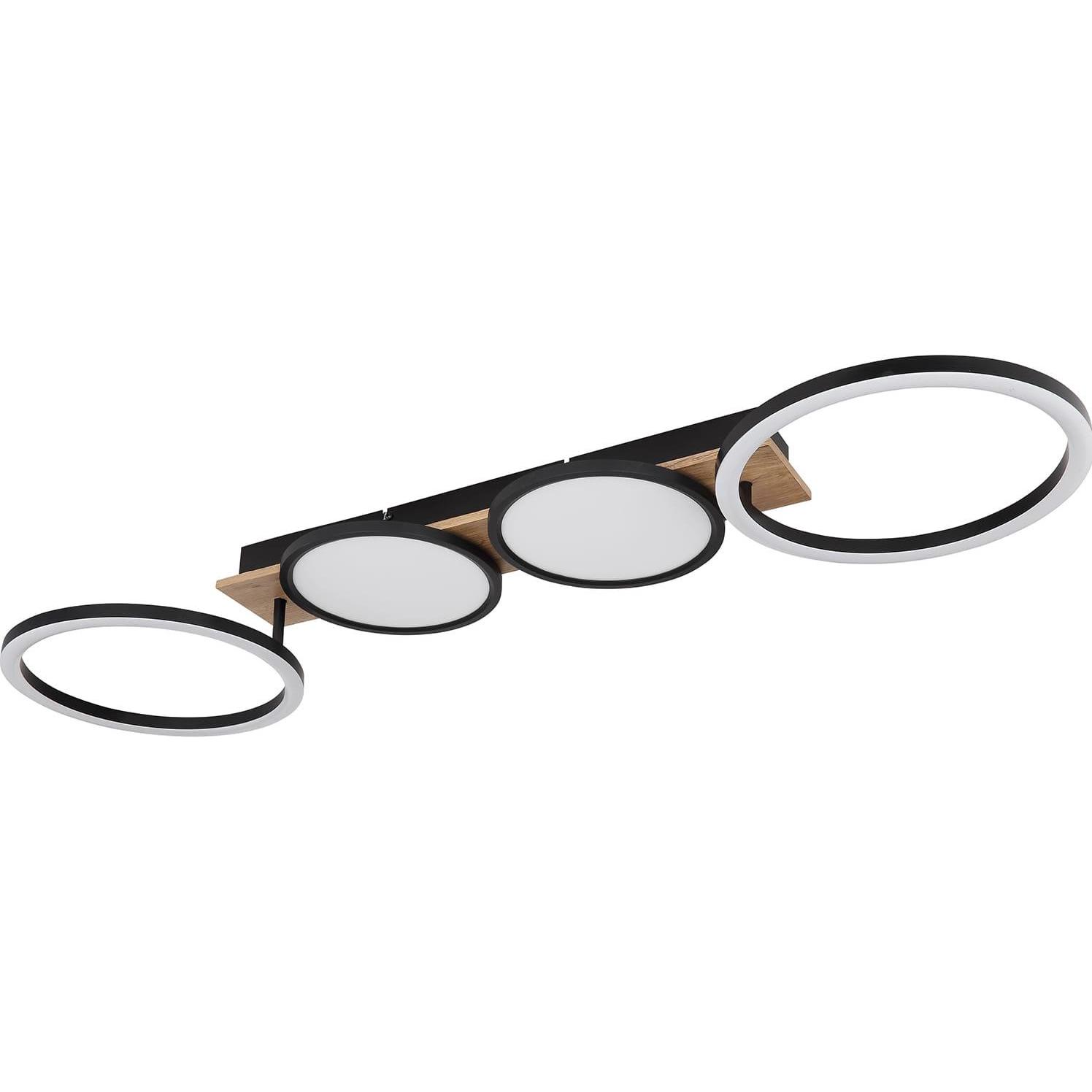 Globo, Wandleuchte + Deckenleuchte, Deckenleuchte Metall Schwarz Matt, 1xled (2300 lm)