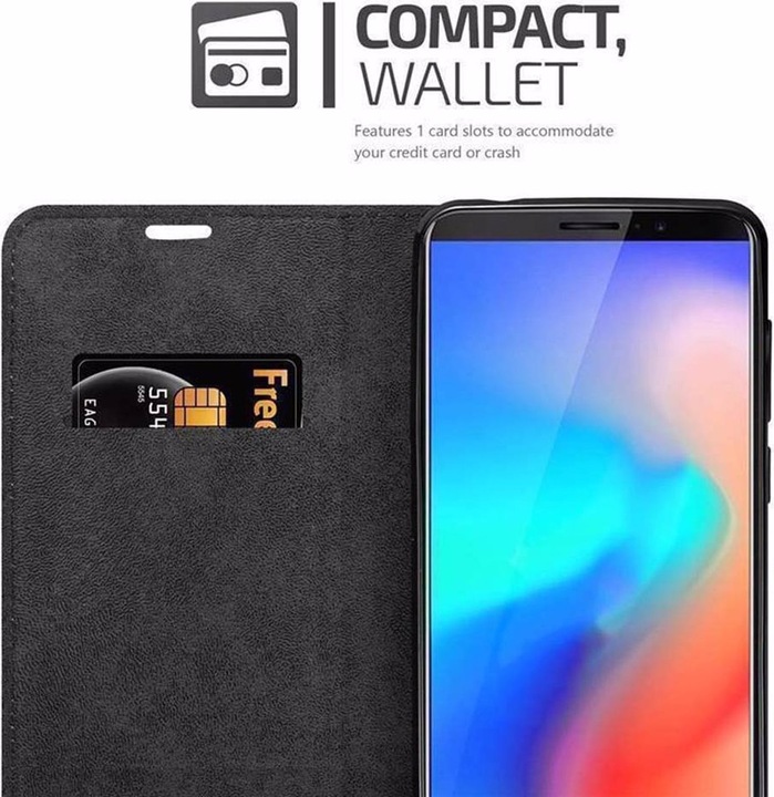 Actual product image Cadorabo Book Invisible Magnet Cover (Samsung Galaxy J3 Pro)