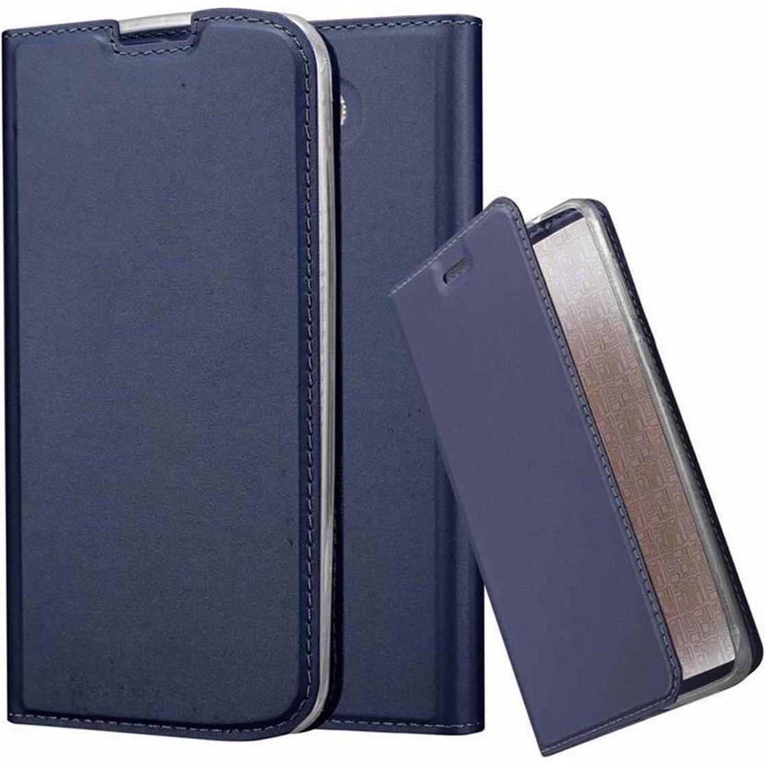 Cadorabo Book Classy Style Cover (LG K10), Smartphone Hülle, Blau