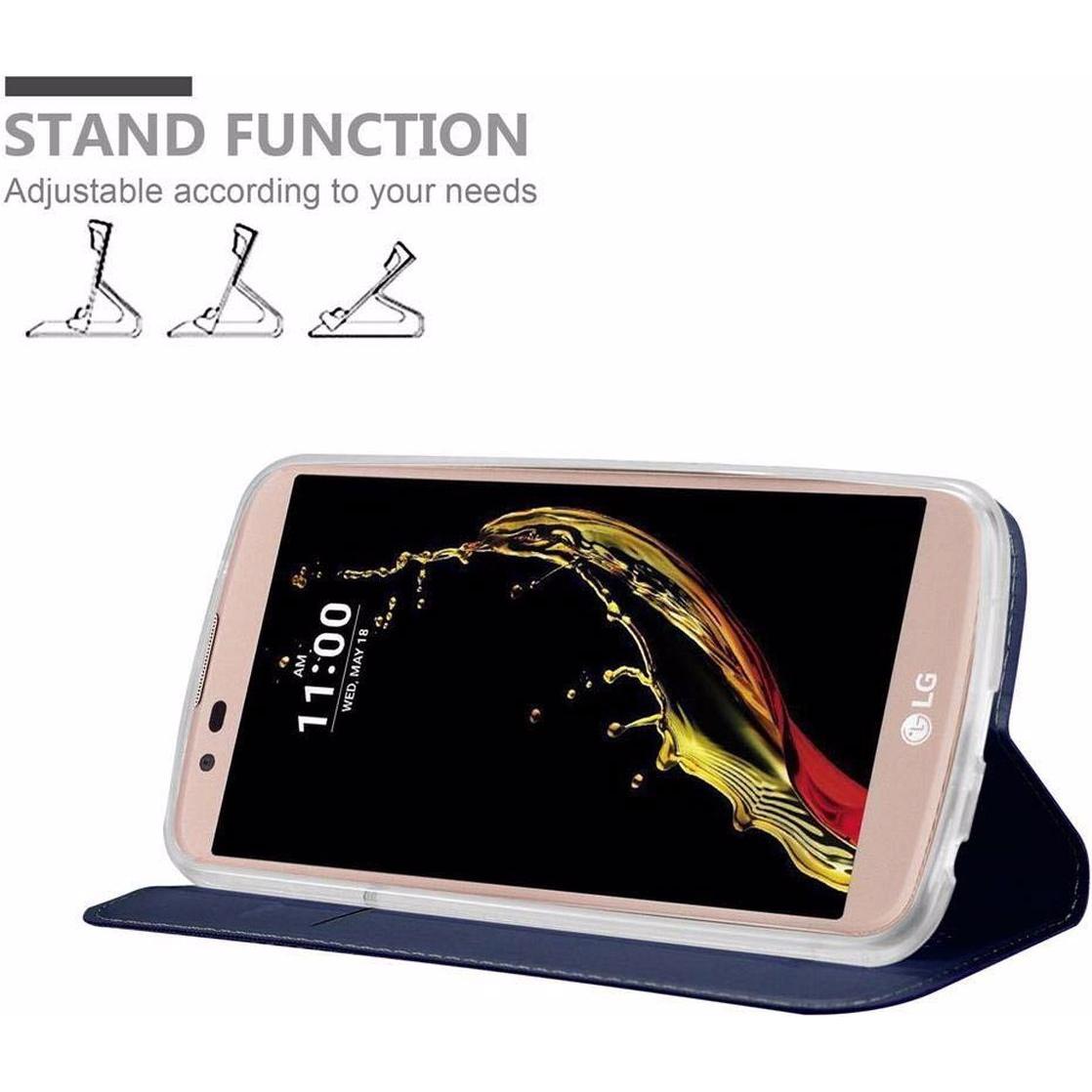 Thumbnail - Cadorabo Book Classy Style Cover (LG K10), Smartphone Hülle, Blau