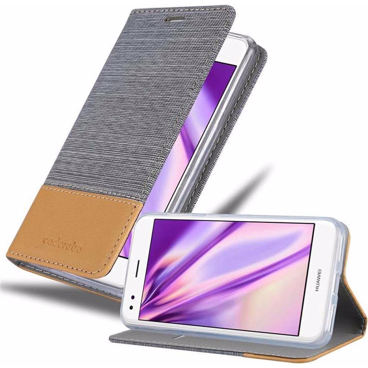 Thumbnail - Cadorabo Jeans Optik (Huawei Enjoy 7), Smartphone Hülle, Grau, Braun